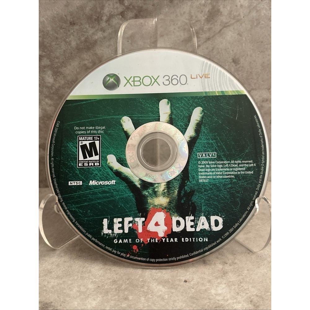 Left 4 Dead Game of the Year Edition (Microsoft Xbox 360, 2009) Disc Only TESTED